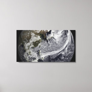 Cloudsimulatie van één dag 3 canvas afdruk