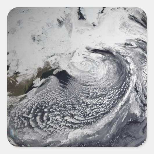 Cloudsimulatie van één dag 3 vierkante sticker (Voorkant)