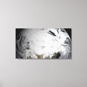Cloudsimulatie van één dag canvas afdruk