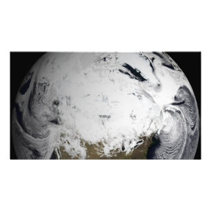 Cloudsimulatie van één dag foto afdruk