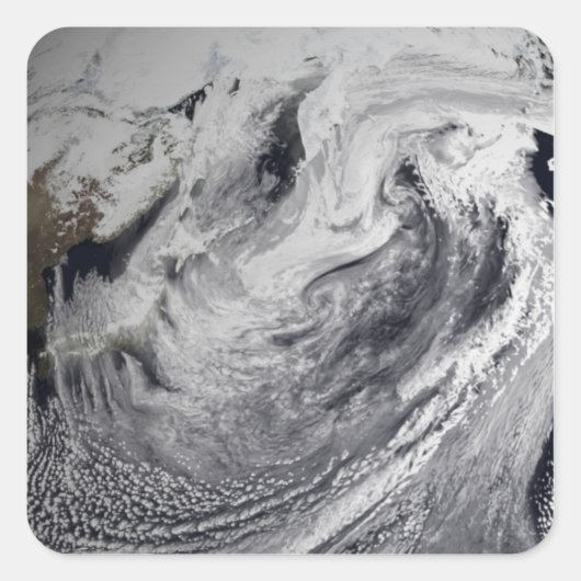 Cloudsimulatie van één dag vierkante sticker (Voorkant)