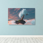 Cloudstructuur Canvas Afdruk (Insitu (Houten vloer))