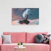 Cloudstructuur Canvas Afdruk (Insitu (Woonkamer))