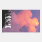 Cloudvormen Rechthoekige Sticker (Voorkant)