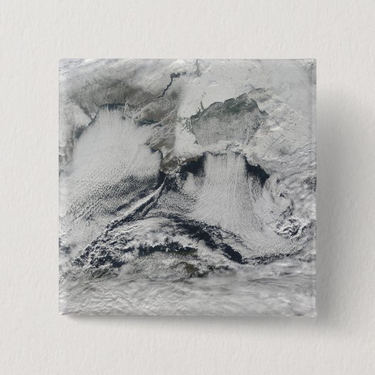 Cloudvorming over het zwarte Zee Vierkante Button 5,1 Cm (Voorkant)