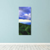 Cloudy Blue Ridge Mountains Canvas Afdruk (Insitu (Houten vloer))