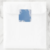 Cloudy Blue Sky Background Square Sticker (Tas)