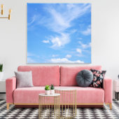 Cloudy Blue Sky Canvas Afdruk (Insitu (Woonkamer))
