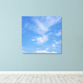 Cloudy Blue Sky Canvas Afdruk (Insitu (Houten vloer))