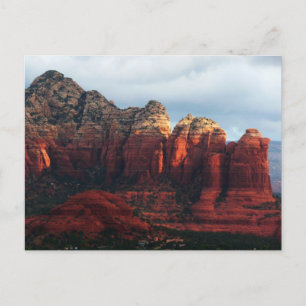 Cloudy Coffee Pot Rock in Sedona Arizona Briefkaart