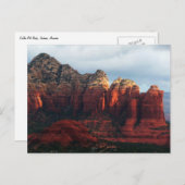 Cloudy Coffee Pot Rock in Sedona Arizona Briefkaart (Voorkant / Achterkant)