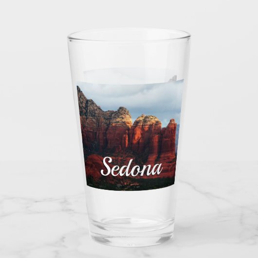 Cloudy Coffee Pot Rock in Sedona Arizona Glas (Voorkant)