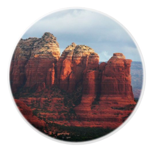Cloudy Coffee Pot Rock in Sedona Arizona Keramische Knop (Voorkant)