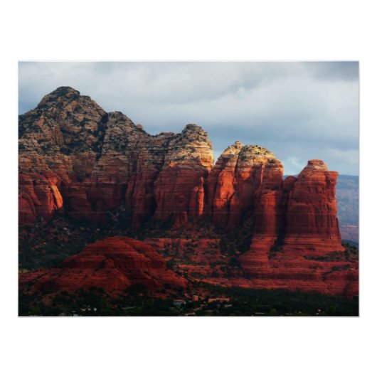 Cloudy Coffee Pot Rock in Sedona Arizona Perfect Poster (Voorkant)