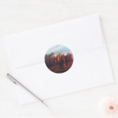 Cloudy Coffee Pot Rock in Sedona Arizona Ronde Sticker (Envelop)