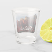 Cloudy Coffee Pot Rock in Sedona Arizona Shot Glas (Achterkant)