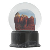 Cloudy Coffee Pot Rock in Sedona Arizona Sneeuwbol (Achterkant)