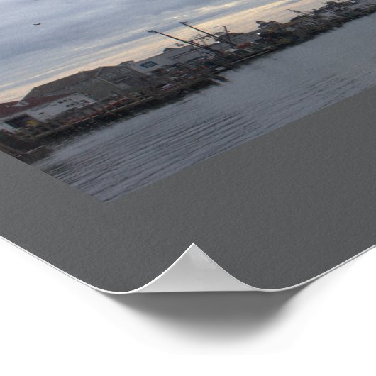 Cloudy Day Waterscape Photo Poster (Coin)