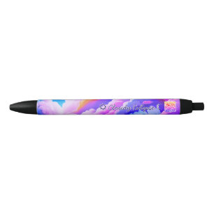 Cloudy Eclipse Paarse Hemel Promotiepen Zwarte Inkt Pen