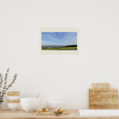Cloudy Field by Lake Poster (Cuisine)