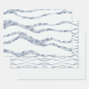 Cloudy Grey Zebra Eraser Scratch Ar Inpakpapier Vel