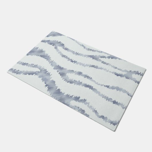 Cloudy Grey Zebra Eraser Scratch Art Deurmat (Schuin)