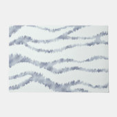 Cloudy Grey Zebra Eraser Scratch Art Deurmat (Voorkant)