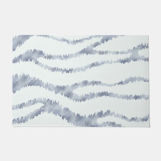 Cloudy Grey Zebra Eraser Scratch Art Deurmat (Voorkant)