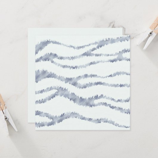 Cloudy Grey Zebra Eraser Scratch Art Kaart (Voorkant / Achterkant in situ)