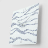 Cloudy Grey Zebra Eraser Scratch Art Vierkante Klok (Hoek)