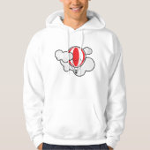 Cloudy Hot Air Ballon Mannen Hoodie (Voorkant)