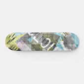 Cloudy people b collage artwork skateboard (Horz)