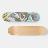 Cloudy people b collage artwork skateboard (Horz)