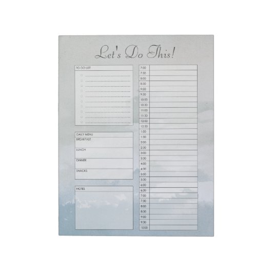 Cloudy Sky om het Notitieblok van de Dagelijkse Pl (Gedraaid)