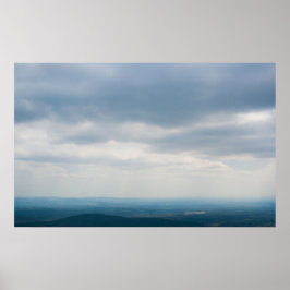 Cloudy Sky over het Ouachita-gebergte, Oklahoma Poster