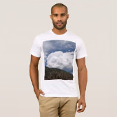 Cloudy Sky Over Rolling Hills With Forested Slope  T-shirt (Voorkant volledig)