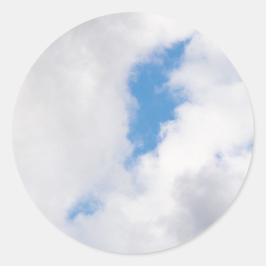 Cloudy sky ronde sticker (Voorkant)