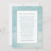 Cloudy Sky Wedding Bedankt Card Soft Romantisch (Achterkant)