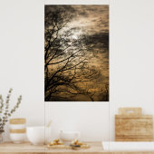 Cloudy Sun Scene Poster (Keuken)