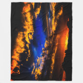 Cloudy Sunset Fleece Deken (Voorkant)