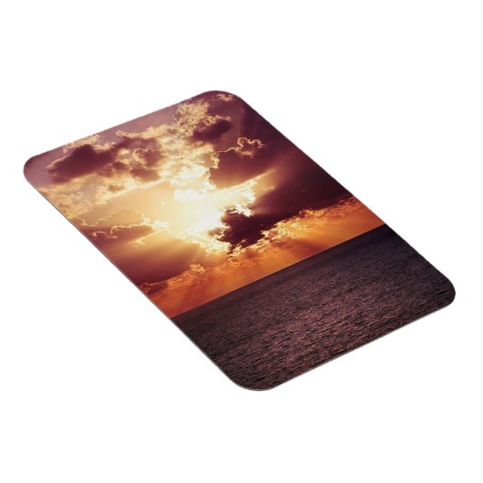 Cloudy Sunset Over Zee Horizon Magneet (Rechterzijde)