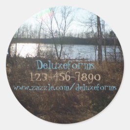 Cloudy Sunset Ronde Sticker