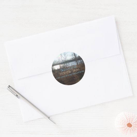 Cloudy Sunset Ronde Sticker (Envelop)