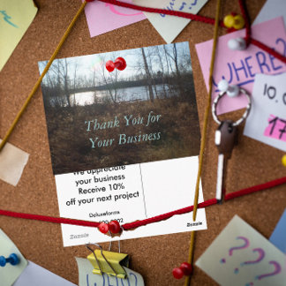 Cloudy Sunset Thank You for your Business Briefkaart