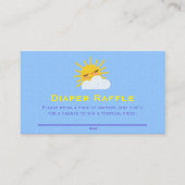 Cloudy Sunshine Baby shower Diaper Raffle Ticket Informatiekaartje (Voorkant)
