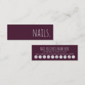 cloue la carte perforée de fidélité (Devant / Derrière)