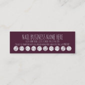 cloue la carte perforée de fidélité (Dos)