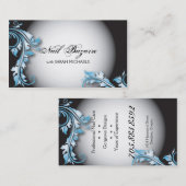 Clouez floral de fantaisie audacieux de carte de (Devant / Derrière)