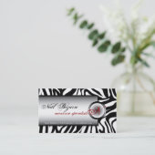 Clouez le carte de visite blanc noir de zèbre de (Debout devant)