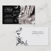 Clouez le noir de carte de visite de salon blanc (Devant / Derrière)